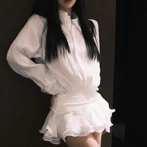 White shirt dress
